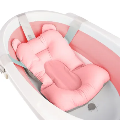 Baignoire bébé pliable, thermomètre et bonnet – image 2