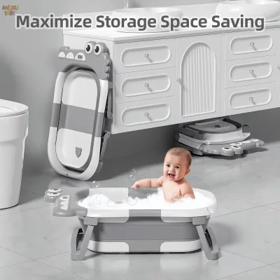 Baignoire pliable bébé avec thermomètre – image 3