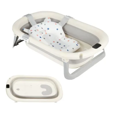 Bain bébé pliable avec tapis et thermomètre