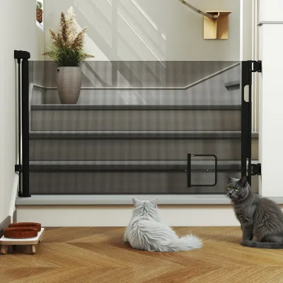Barrière rétractable bébé avec ouverture chat – image 2