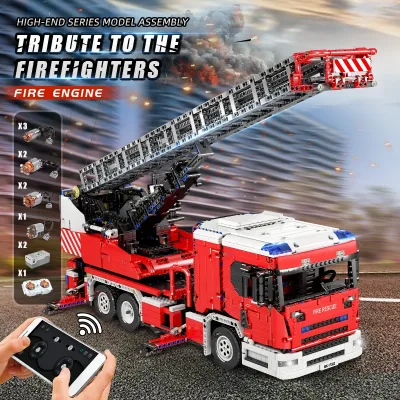 Camion de pompiers télécommandé à construire – image 2