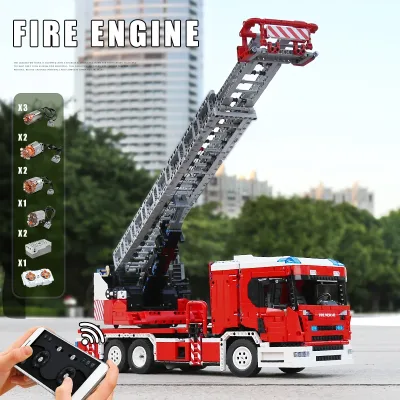 Camion de pompiers télécommandé à construire – image 3