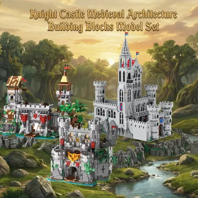 Château médiéval en blocs de construction