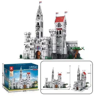 Château médiéval en blocs de construction – image 2