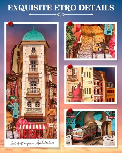 Kit de maquette en bois, ruelle miniature – image 3