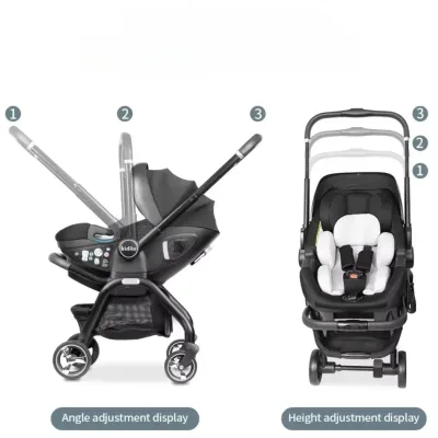 Poussette pliante en acier inoxydable – image 3